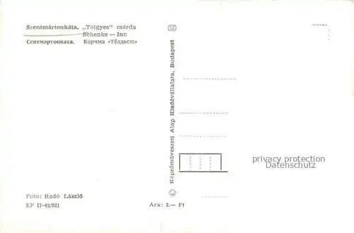 AK / Ansichtskarte Szentmartonkata HU Schenke Inn Csardataenzer