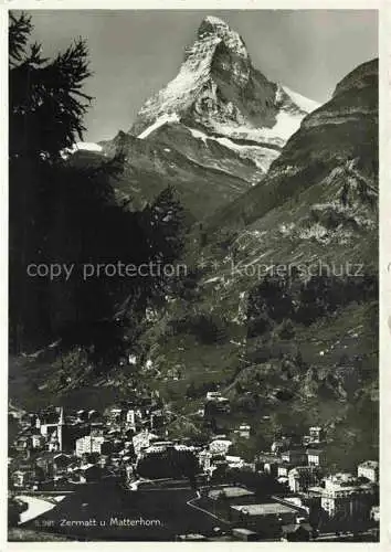 AK / Ansichtskarte ZERMATT_VS mit Matterhorn Zermatt_VS