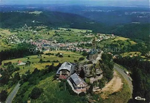 AK / Ansichtskarte Dabo_Dagsburg_57_Moselle Au coeur du Massif Vosgien Le Rocher et la Capelle St Leon Vue aerienne 