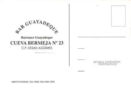 AK / Ansichtskarte Agueimes Gran Canaria ES Bar Guayadeque Barranco Guayadeque Cueva Bermeja