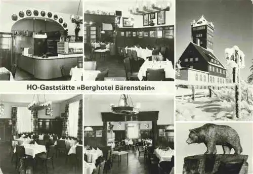 AK / Ansichtskarte Baerenstein Annaberg-Buchholz HO Gaststaette Berghotl Baerenstein Gastraeume Theke