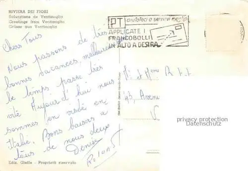 AK / Ansichtskarte VENTIMIGLIA Vintimille Liguria IT Panorama Marina Giuseppe Citta Vecchia
