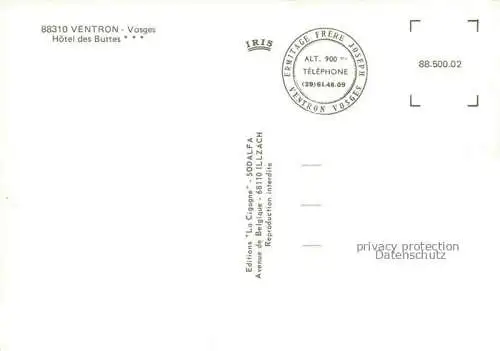 AK / Ansichtskarte Ventron_Epinal_88_Vosges Hotel des Buttes 