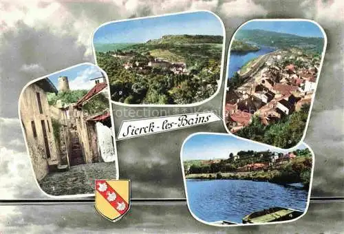 AK / Ansichtskarte Sierck les Bains_Thionville_57_Moselle Rue Saint Christophe Chateau Fort et Stromberg La Moselle vers les 3 Frontieres La Moselle et le Chateau Fort 