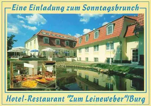 AK / Ansichtskarte Burg Spreewald Brandenburg Hotel Restaurant Zum Leineweber Gastraum