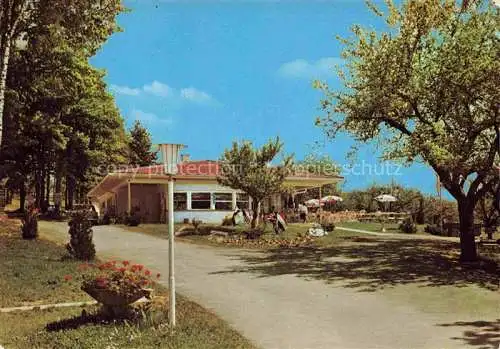 AK / Ansichtskarte Buxheim Iller Memmingen Schwaben Bayern Campingplatz am See Gaststaette