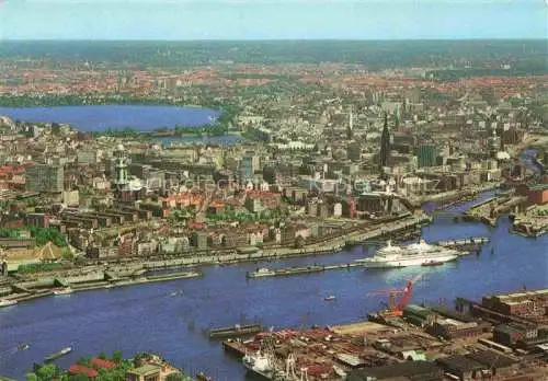 AK / Ansichtskarte HAMBURG Panorama vom Hafen 