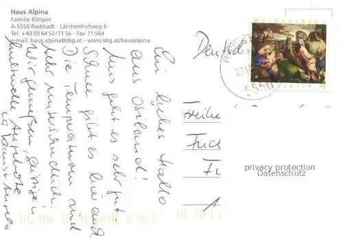 AK / Ansichtskarte Rastadt Haus Alpina