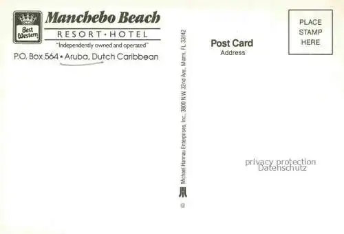 AK / Ansichtskarte Aruba Niederlaendische Antillen Manchebo Beach Fliegeraufnahme