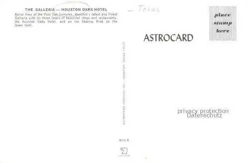 AK / Ansichtskarte HOUSTON  Texas USA The Galleria Houston Oaks Hotel Fliegeraufnahme