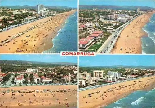 AK / Ansichtskarte Comarruga Vendrell Costa Dorada ES Diversos aspectos de la Villa Fliegeraufnahme