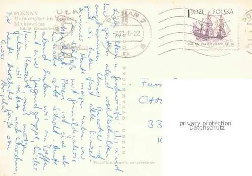 AK / Ansichtskarte POZNAN Posen PL Uniwersystet im Adama Mickiewicza Fliegeraufnahme