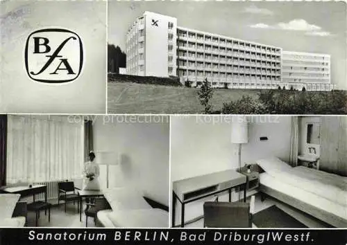 AK / Ansichtskarte BAD DRIBURG Kurklinik der BfA fuer Angestellte Zimmer