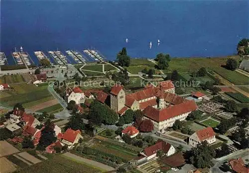 AK / Ansichtskarte Insel Reichenau Bodensee Marienmuenster in Mittelzell Benediktinerabtei Fliegeraufnahme