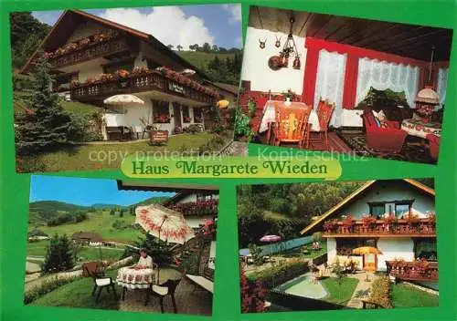 AK / Ansichtskarte Wieden  Schwarzwald BW Haus Margarete  Gaststube Terrasse Garten