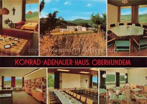 AK / Ansichtskarte Oberhundem Konrad Adenauer Haus Gastraeume Speiseraeume Buecherei 