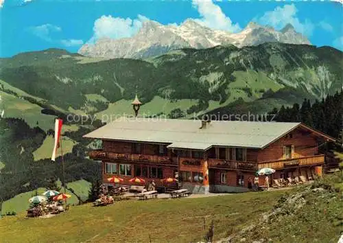 AK / Ansichtskarte St Johann Tirol AT Alpengasthof Angerer Alm mit Loferer Steinberge