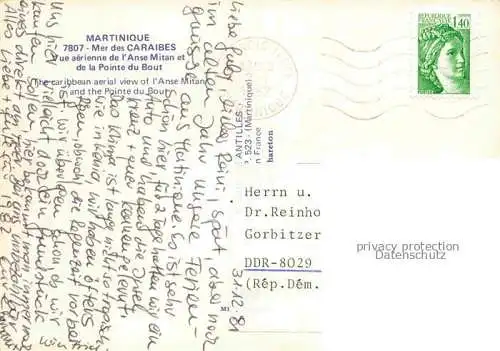 AK / Ansichtskarte Martinique Mer des Caraibes Vue aerienne