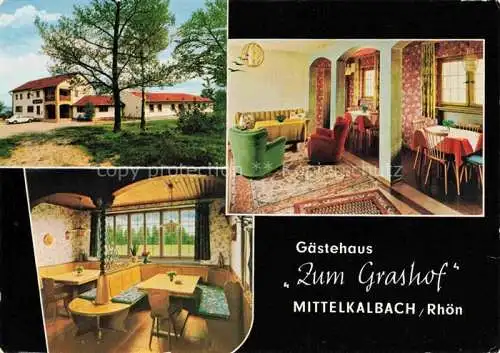 AK / Ansichtskarte Mittelkalbach Kalbach FULDA Hessen Gaestehaus Zum Grashof Gastraeume