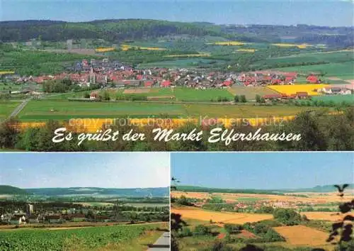 AK / Ansichtskarte Elfershausen Markt Bad Kissingen Unterfranken Fliegeraufnahme Panorama