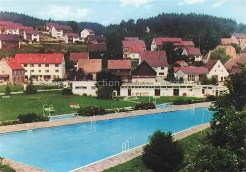 AK / Ansichtskarte Etzelwang Ortsansicht mit Schwimmbad