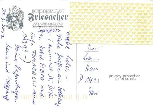 AK / Ansichtskarte Anif Salzburg AT Hotel Restaurant Friesacher