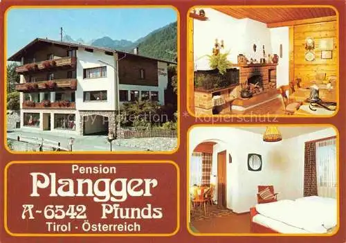 AK / Ansichtskarte Pfunds Tirol AT Pension Plangger Gaststube Zimmer