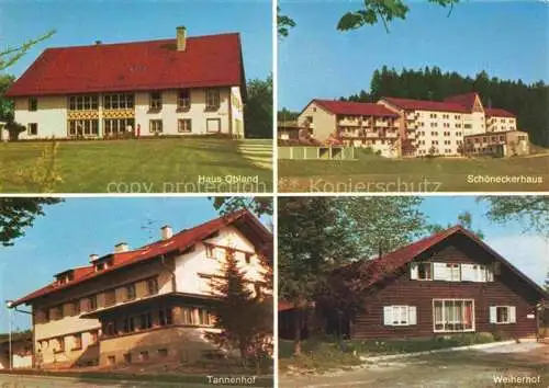 AK / Ansichtskarte Herzogsaegmuehle Peiting Bayern Haus Obland Schoeneckerhaus Tannenhof Weiherhof