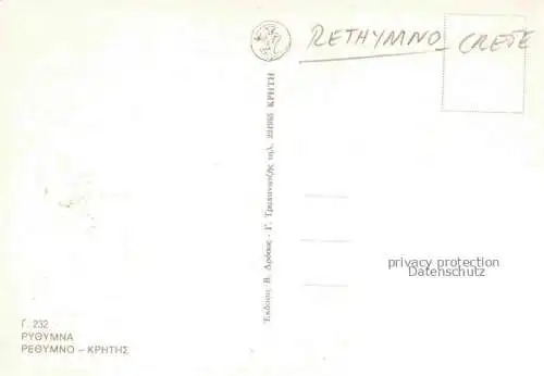 AK / Ansichtskarte Rethymnon Rethimnon Crete Greece Fliegeraufnahme
