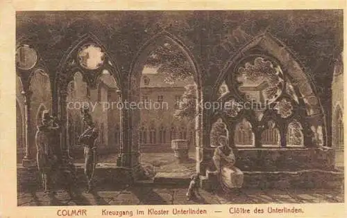 AK / Ansichtskarte COLMAR_68_Haut Rhin Kreuzgang im Kloster Unterlinden 