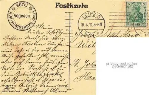 AK / Ansichtskarte Hohkoenigsburg_Haut Koenigsbourg Motiv Hohkoenigsburg