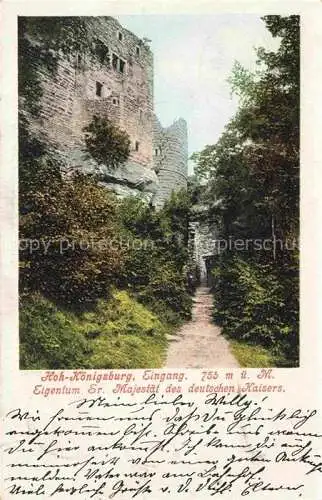 AK / Ansichtskarte Hohkoenigsburg_Haut Koenigsbourg Eingang Hohkoenigsburg