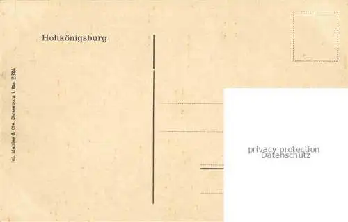AK / Ansichtskarte Hohkoenigsburg_Haut Koenigsbourg Burghof Hohkoenigsburg