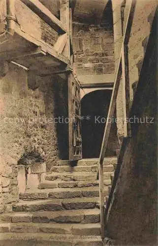 AK / Ansichtskarte Hohkoenigsburg_Haut Koenigsbourg Aufgang zum Bollwerk Hohkoenigsburg