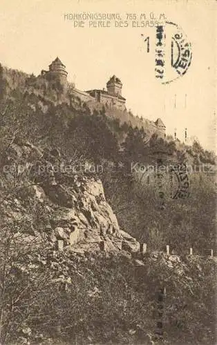 AK / Ansichtskarte Hohkoenigsburg_Haut Koenigsbourg Ansicht der Burg Hohkoenigsburg