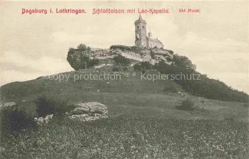 AK / Ansichtskarte Dagsburg_Dabo_Lothringen_57_Moselle Schlossfelsen mit Leo Kapelle 