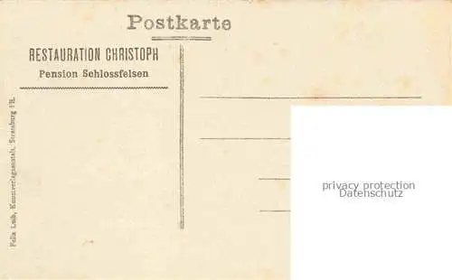 AK / Ansichtskarte Dagsburg_Dabo_Lothringen_57_Moselle Schlossfelsen 