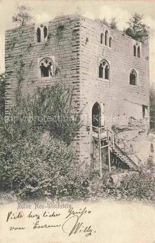 AK / Ansichtskarte Neu Windstein_Nouveau Windstein_Haguenau_67_Bas Rhin Ruine Neu Windstein 