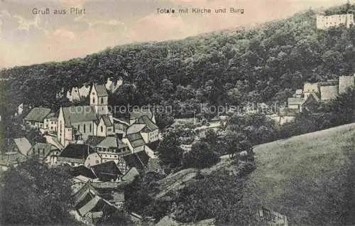 AK / Ansichtskarte Pfirt_Ferrette_68_Haut Rhin Totale mit Kirche und Burg 