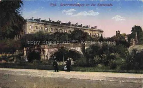 AK / Ansichtskarte METZ__57_Moselle Brunnenanlage an der Esplanade 