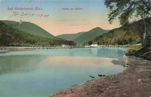 AK / Ansichtskarte Bad_Niederbronn_Niederbronn les Bains_67_Bas Rhin Partie am Weiher 