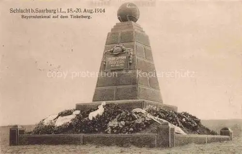 AK / Ansichtskarte Saarburg_Lothringen_Sarrebourg_57_Moselle Bayerndenkmal auf dem Tinkelberg 