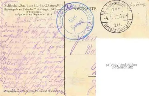 AK / Ansichtskarte Saarburg_Lothringen_Sarrebourg_57_Moselle Bayerngrab am Fusse des Tinkelbergs 