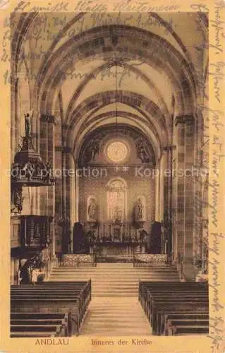 AK / Ansichtskarte Andlau_Selestat Erstein_67_Bas Rhin Inneres der Kirche 