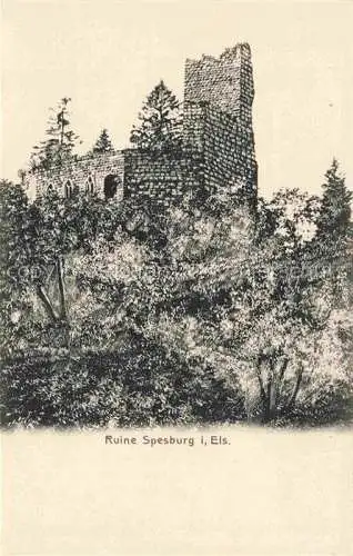 AK / Ansichtskarte Andlau_Selestat Erstein_67_Bas Rhin Ruine Spesburg 