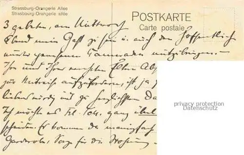 AK / Ansichtskarte Strassburg__Strasbourg_67_Bas Rhin Orangerie Allee 