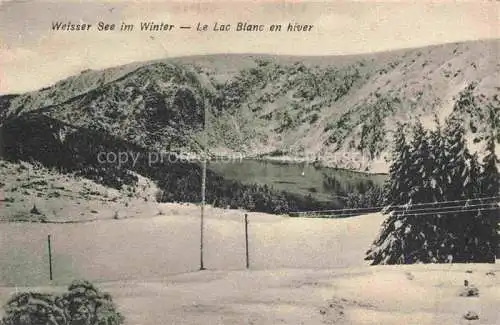 AK / Ansichtskarte Weisser_See_Elsass_Lac_Blanc_Haut Rhin_Orbey_68_Haut Rhin Le Lac Blanc en hiver 