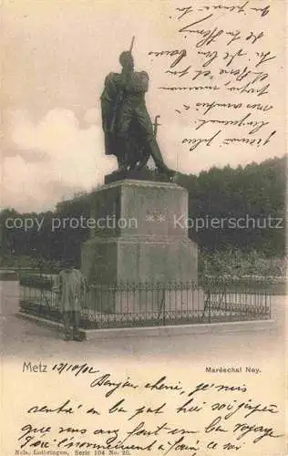 AK / Ansichtskarte METZ__57_Moselle Mareschal Ney Denkmal 