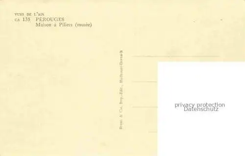AK / Ansichtskarte Perouges_Bourg en Bresse_01_Ain Maison a Piliers musee 
