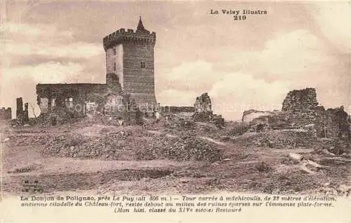 AK / Ansichtskarte Polignac_PUY_43_Haute Loire Le Donjon de Polignac Tour carree a machicoulis 